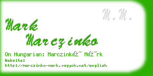 mark marczinko business card